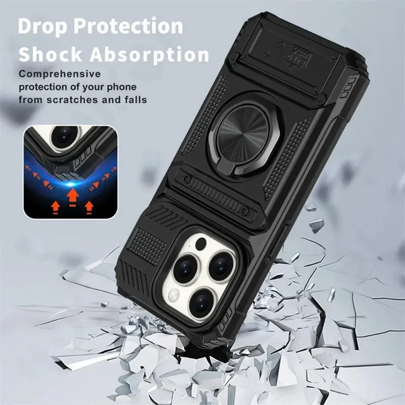 Magnetic Rotating Ring Case for iPhone 13-16 Pro Max