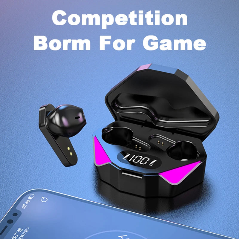 X15 TWS Bluetooth Gamer Earbuds with LED Display