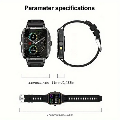 Outdoor Sports Watch with LED Altimeter, 100+ Sports Modes & 300mAh Battery