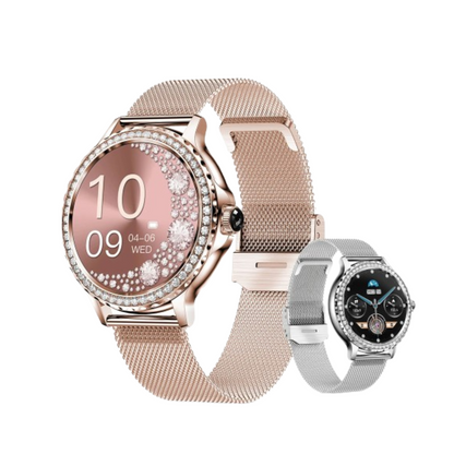 Rose Gold Smart Watch for Women with Bluetooth Call & 100+ Sports Modes